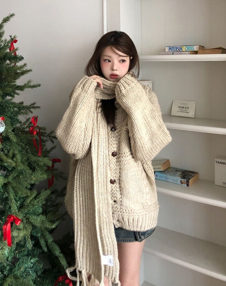[wool20%] Ellie Bokashi Weaving Muffler