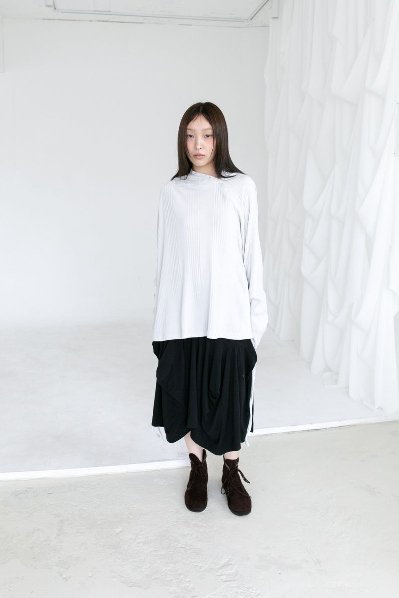 oblique button hood top(3colors)
