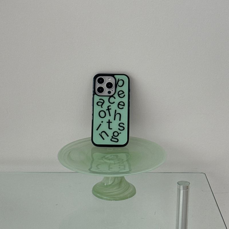 Glass bumper peace of things lettering melon