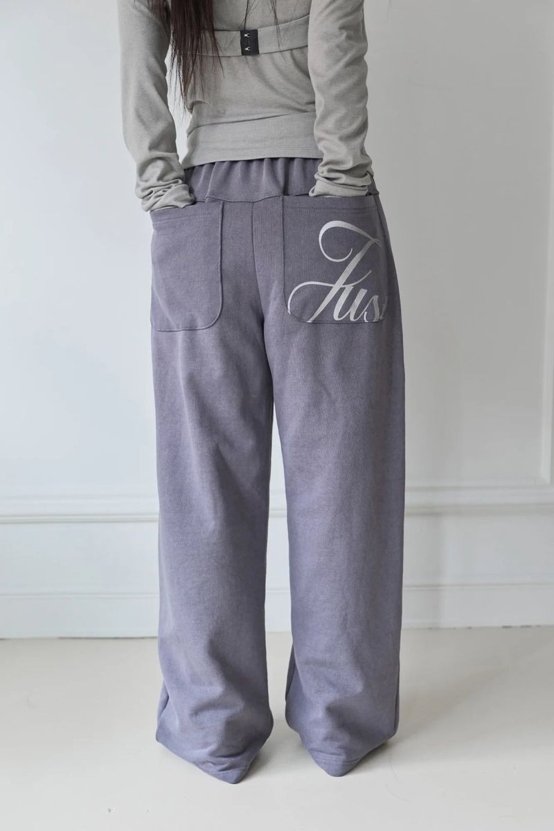 26SS★ SILVER GLITTER PIGMENT SWEAT PANTS