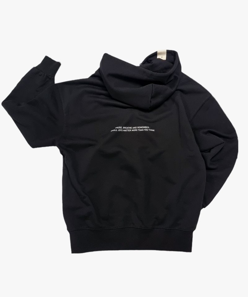 Circle to Clover, 2way Hood Zip Up [Black]