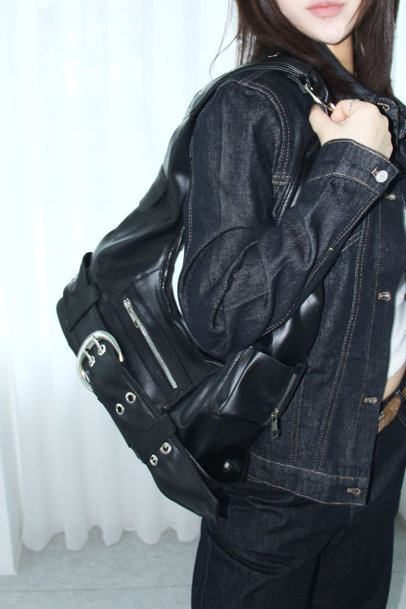 Buckle Strap Shoulder Bag