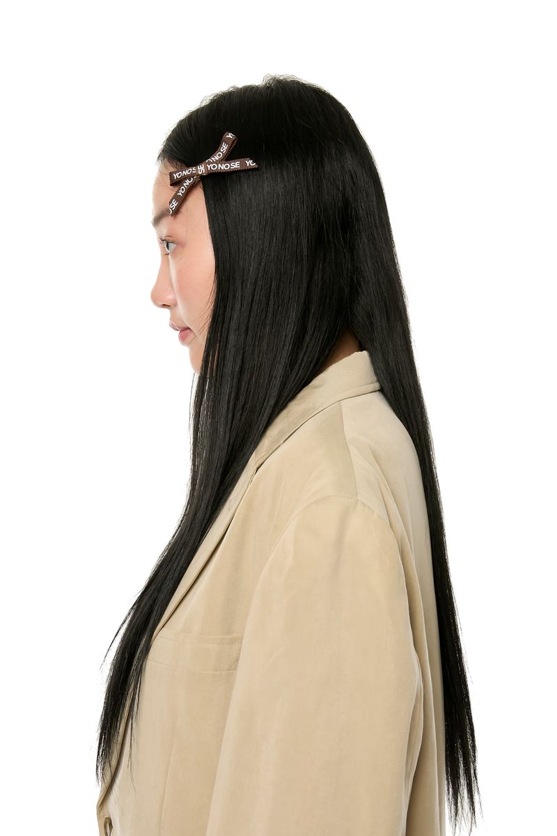 YONOSE RIBBON PIN / BROWN
