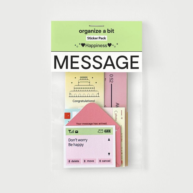 Organize a bit（オーガイナズ ア ビット）の「オーブ メッセージパック／スクラップステッカーセット（スマホグッズ/小物）」