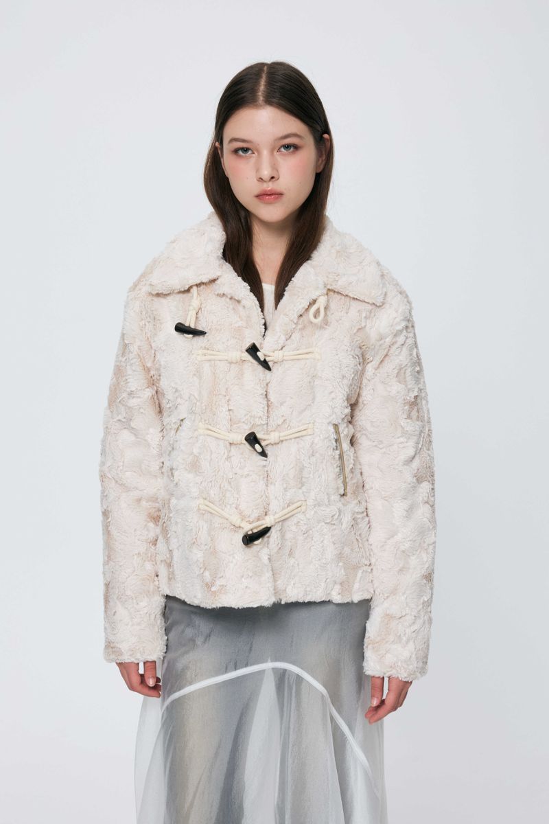 COZY FUR JACKET / BEIGE