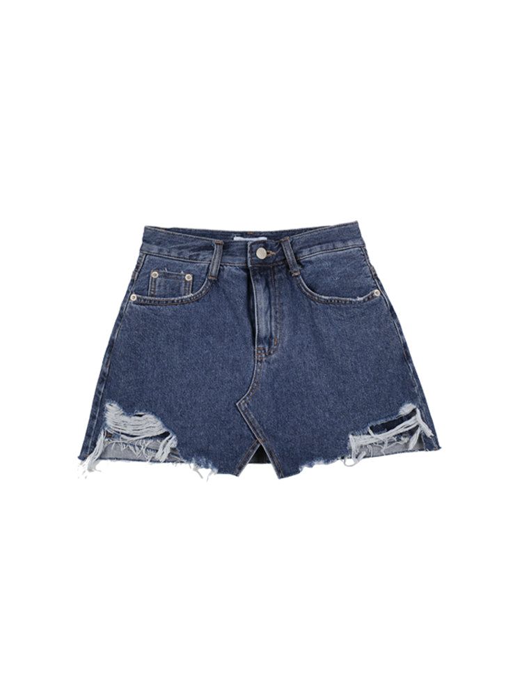W65 DENIM SKIRT PANTS_MEDIUM BLUE