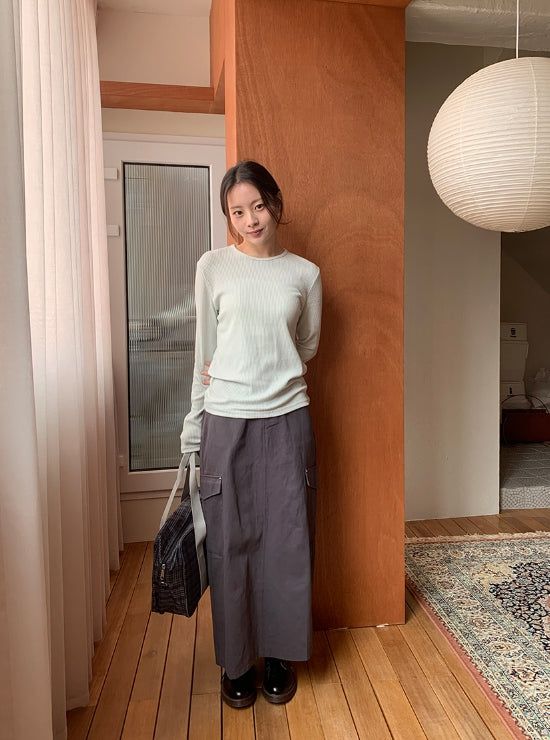 Ferns Cargo Cotton Long Skirt