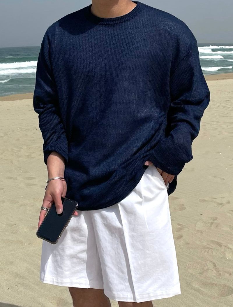 PORT COTTON TWO TUCK HALF PANTS(5COLOR)
