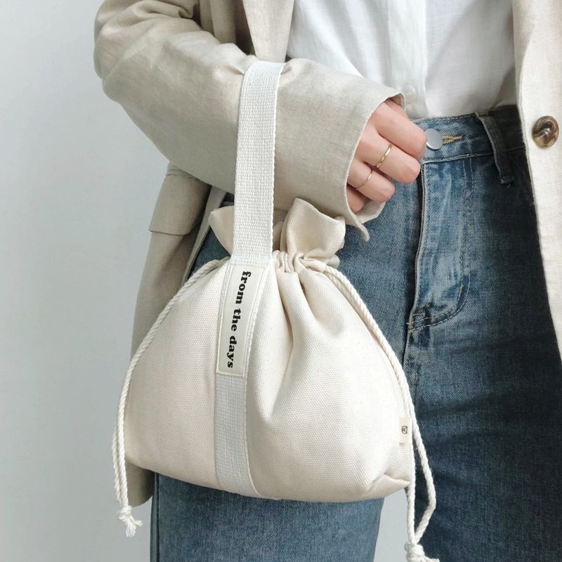 【MADE】Canvas Pouch Bag - Ivory