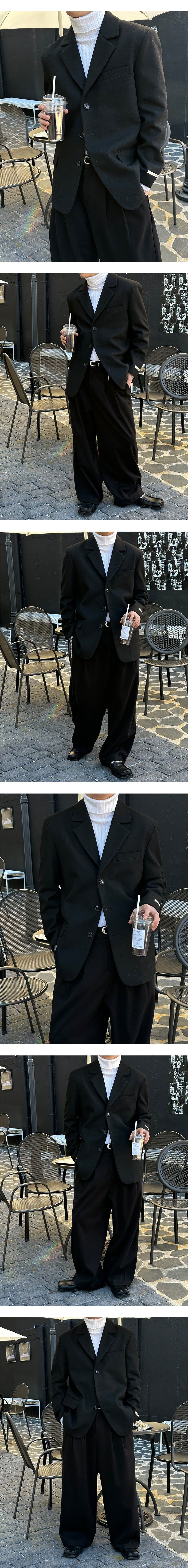 [F/W] Hard wool 3buttton blazer(2color)