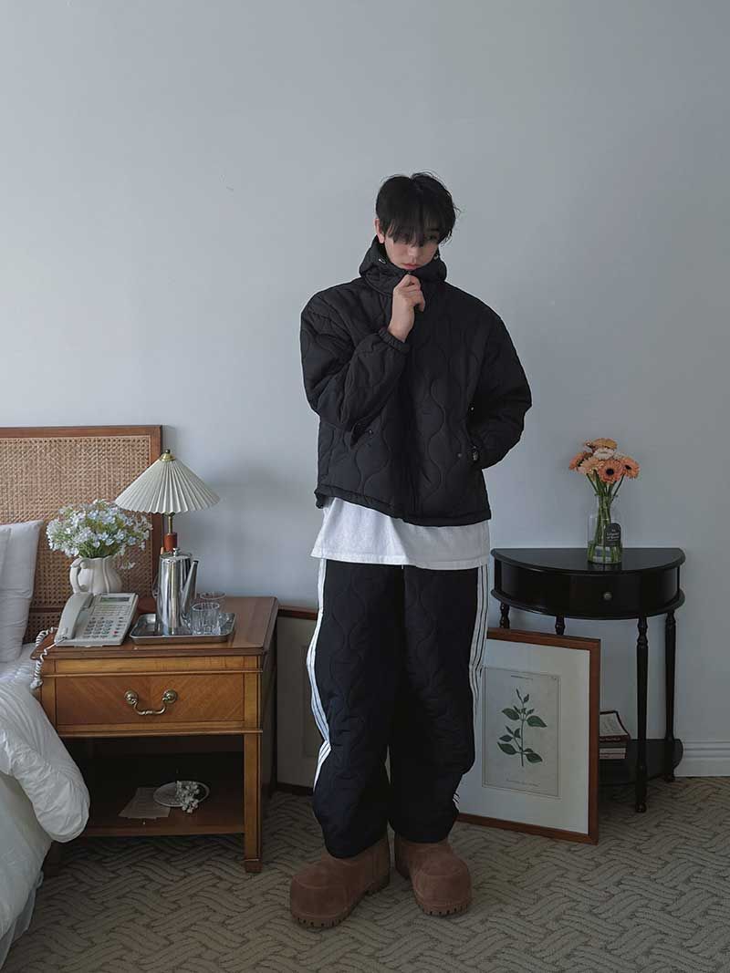 ASCLO（エジュクロ）の「 ASCLO Quilting Hood Padded Jumper (2color)（Jackets/Outerwear）」