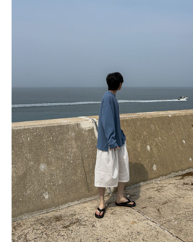 Rok Linen Pintuck Bermuda Pants