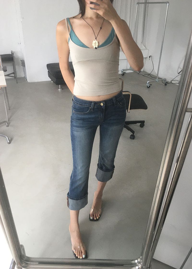 ROLL-UP CAPRI JEANS (S-L)