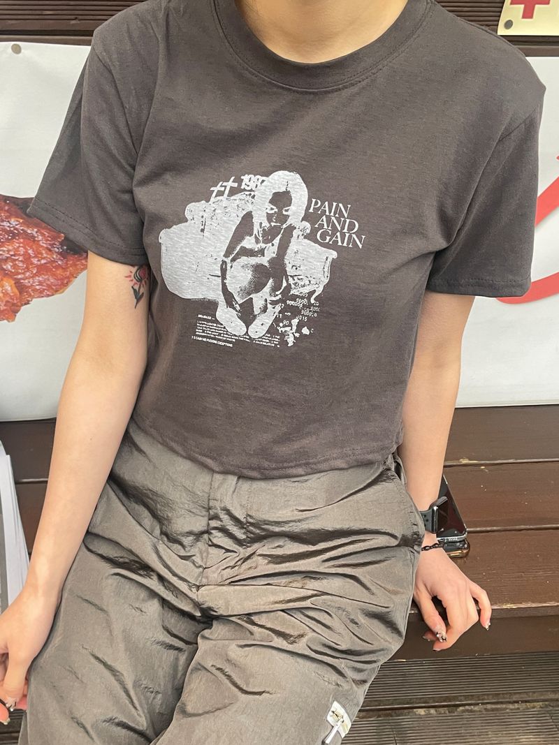 Old vintage crop t