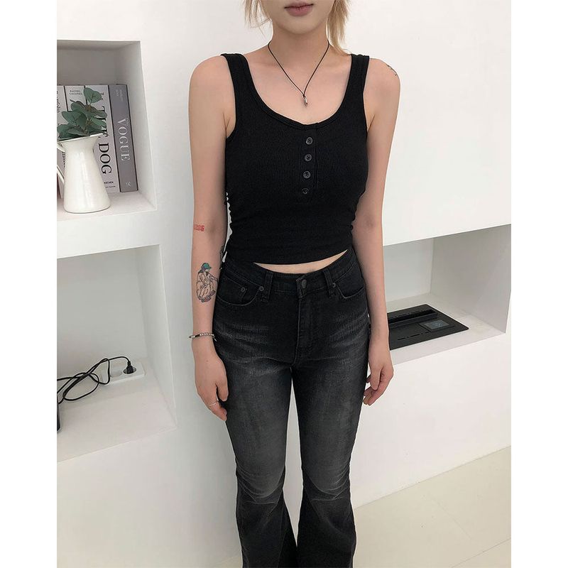 Button Crop T [Inner cap]