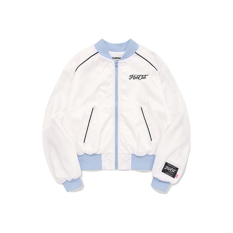 UNI LOGO WAPPEN CROP BLOUSON JACKET [IVORY]
