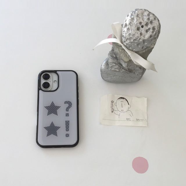 Dot dot star light gray epoxy bumper case