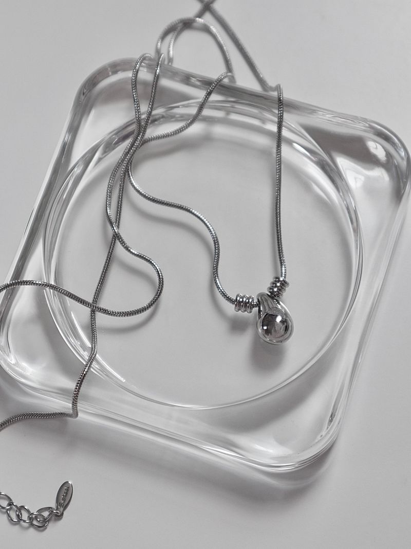 bold water drop necklace