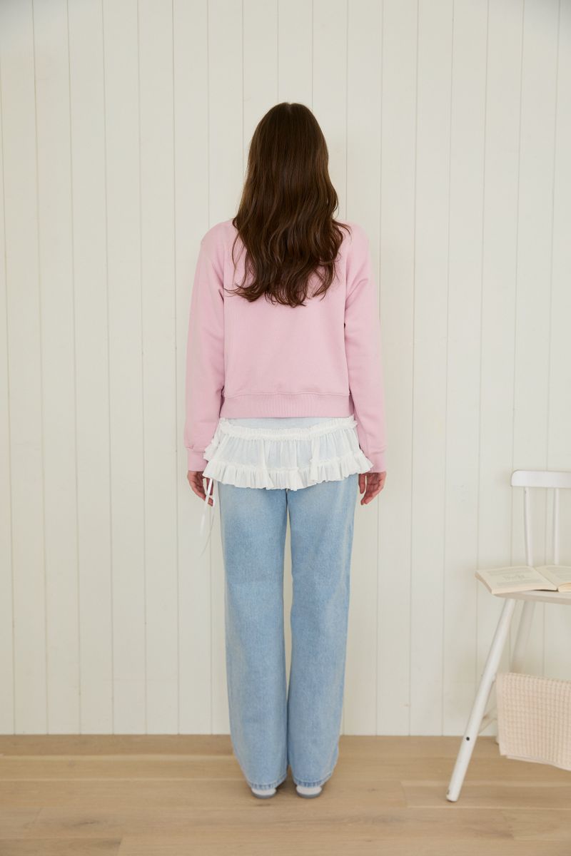 CHIFFON LINE SWEATSHIRT