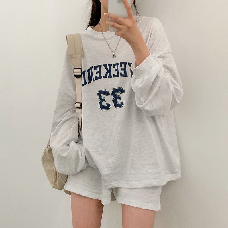 [Sweat + shorts] loose training set