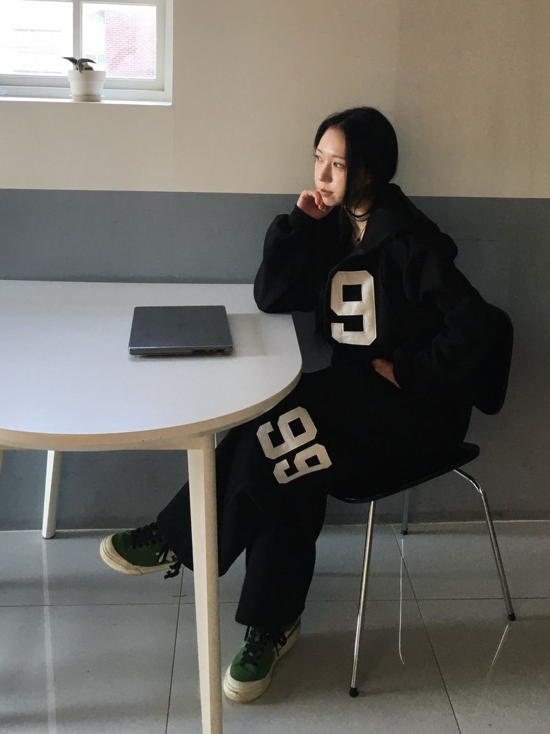 [SET] 99 Round Sweat Hoodie (3c)