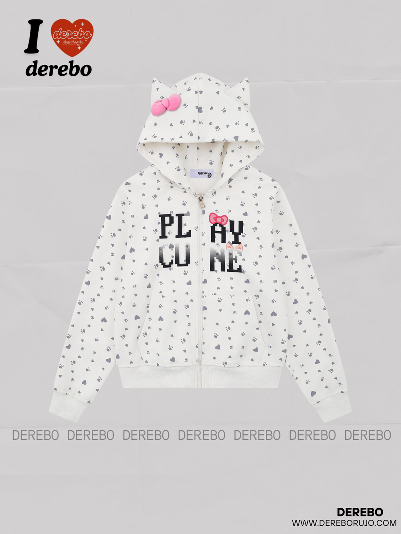 dereborujo（ドレボルゾー）の「スウィーティーガールフードスウェットジップアップ（ジャケット/アウター）」