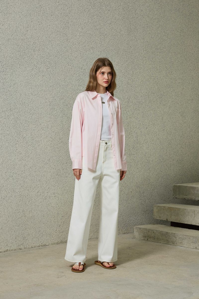 BRIGHT OVERSIZED SHIRT / PINK