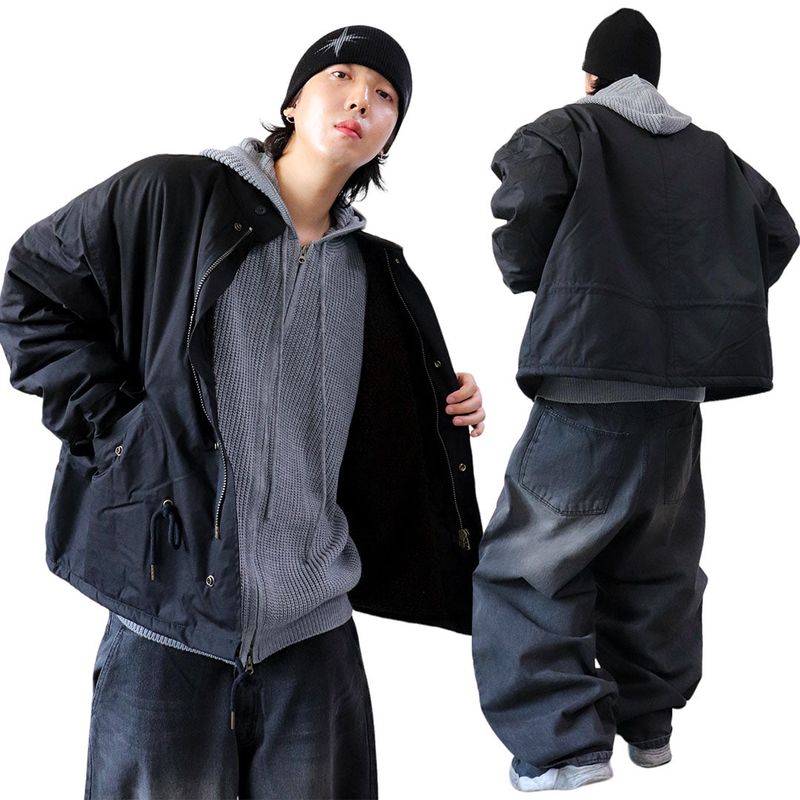 a woolly dumbbell short parka