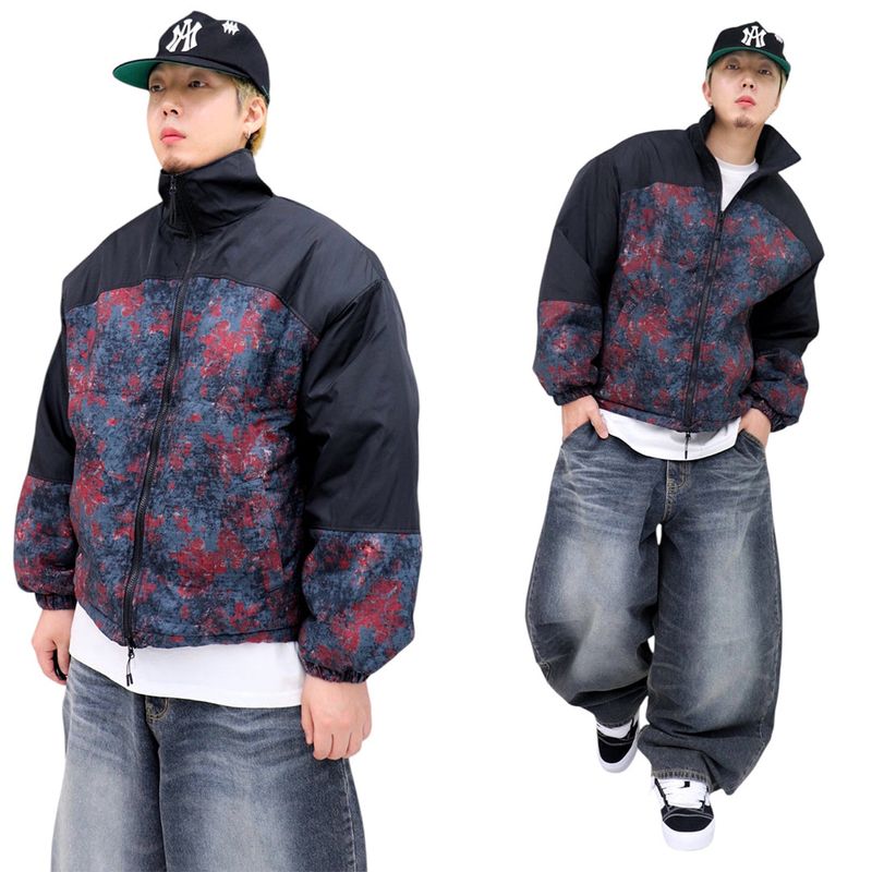 Oversized Floral Puffer Jacket (4oz)