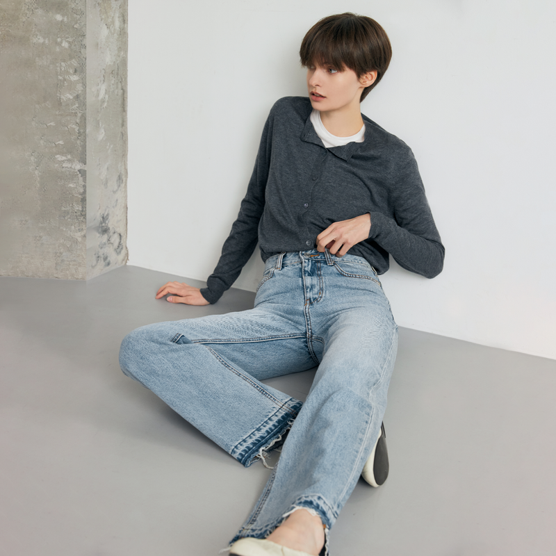 Western semi wide jeans - SW001