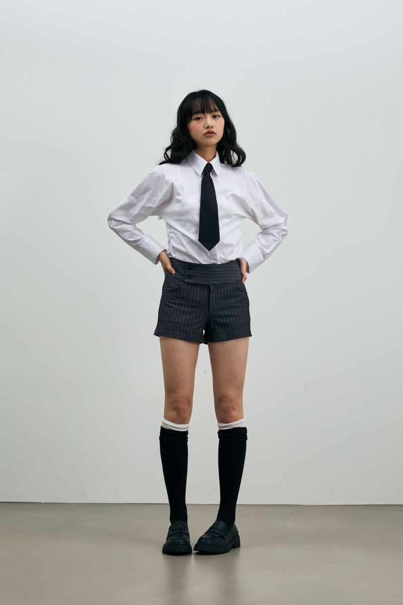 AVEL PINSTRIPE MICRO PANTS / CHARCOAL