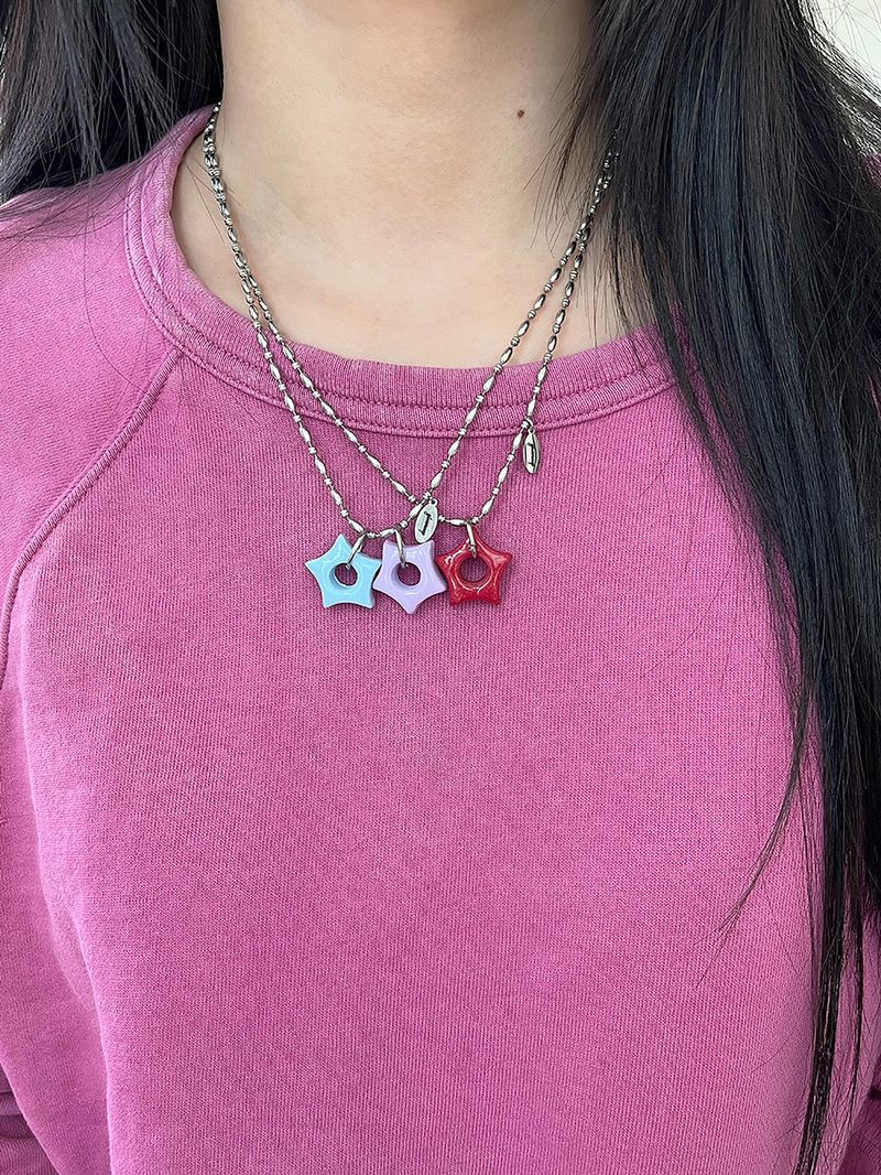 gleaming little star necklace [red]