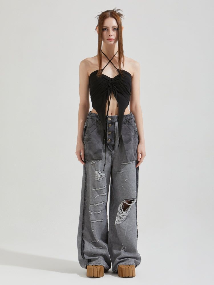 GATELESS（ゲートレス）の「OUT FLAGE PANTS-BK（Pants）」