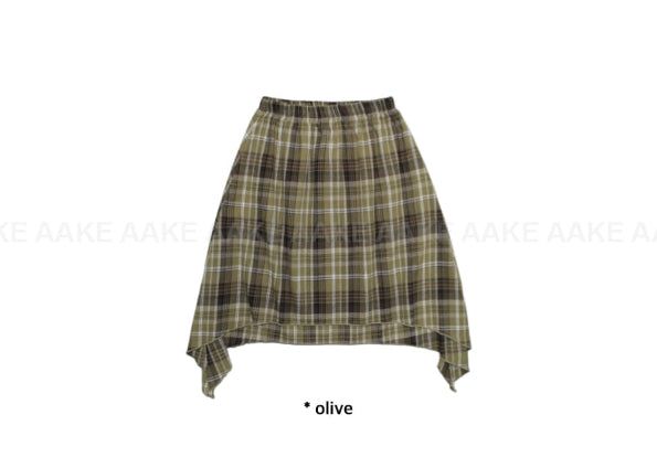 OVERLAP CHECK SKIRT