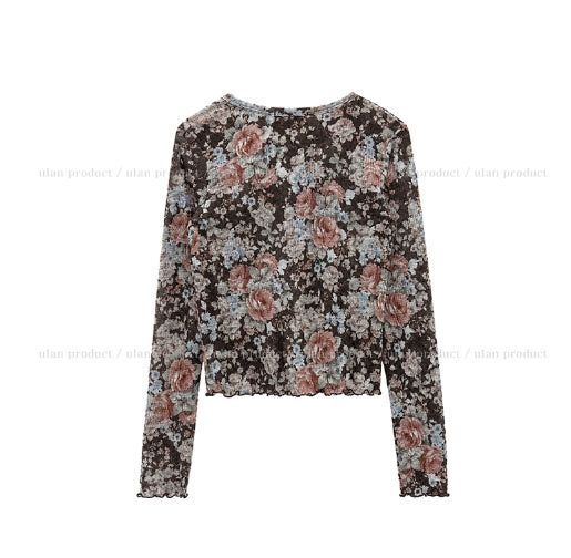 Haze Flower Ruffle Cardigan