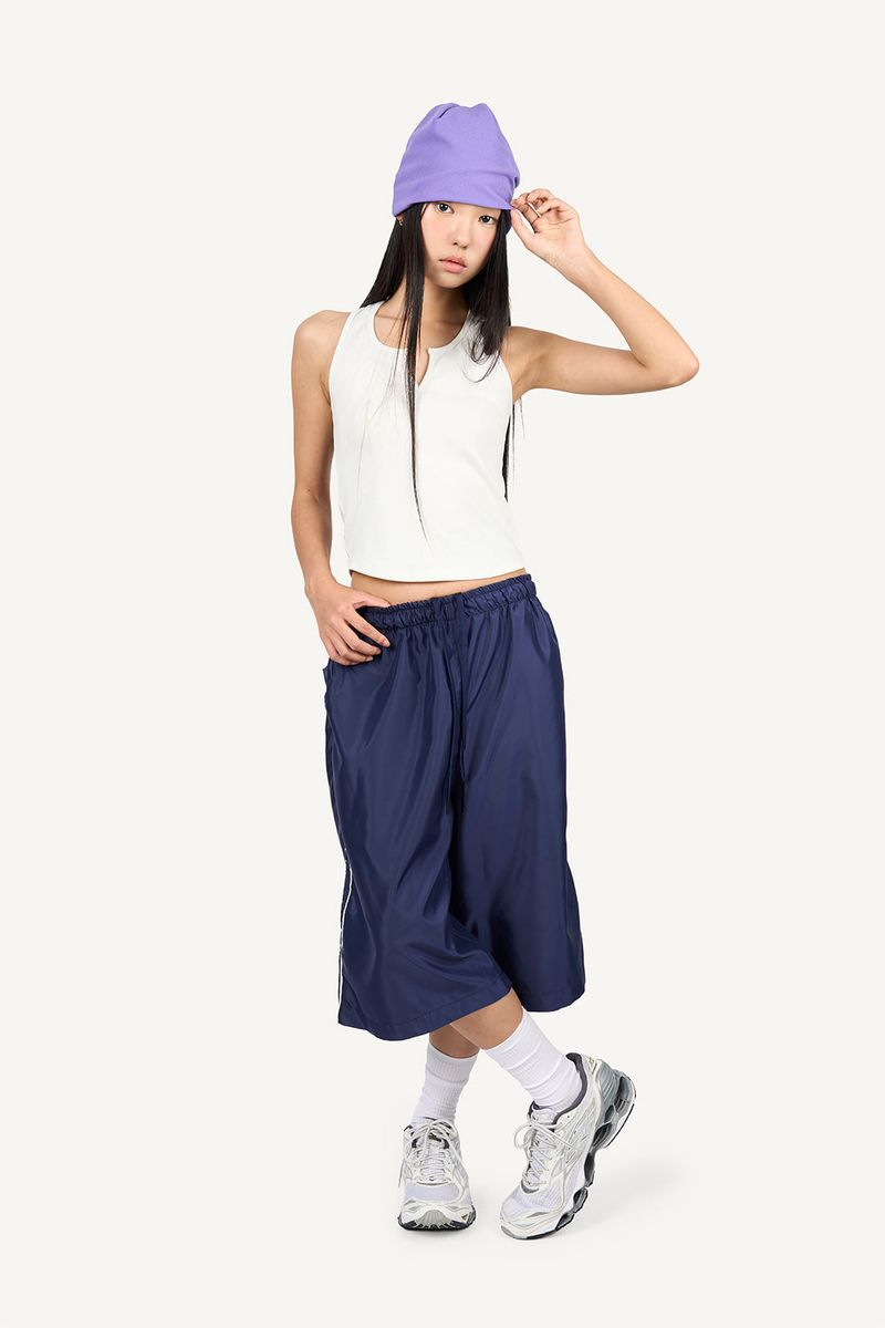 Nylon Track Bermuda Pants