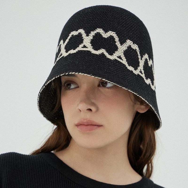 VA Curved Logo Jacquard Bucket Hat / Black
