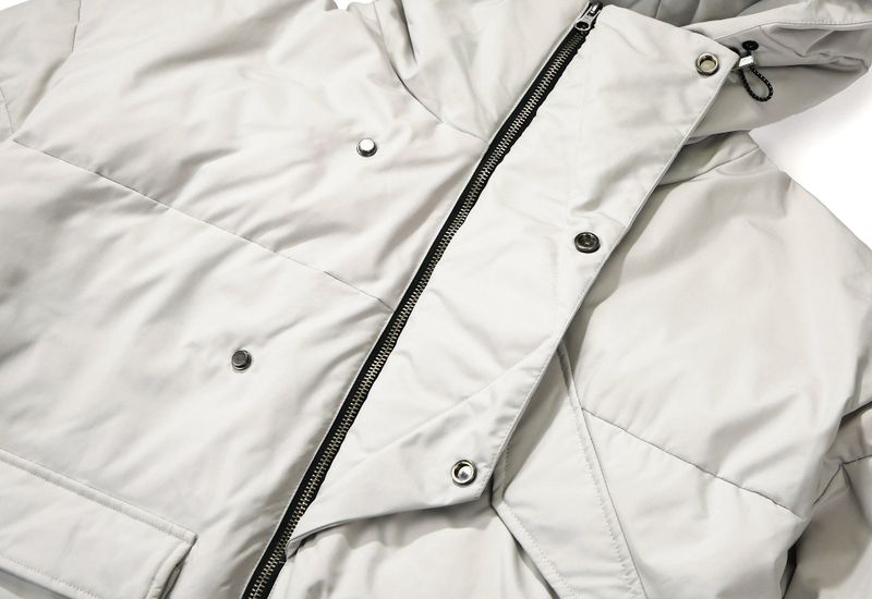 essential oversize duckdown peded parka grey