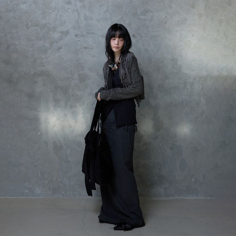 DOUBLE WAIST MAXI SKIRT