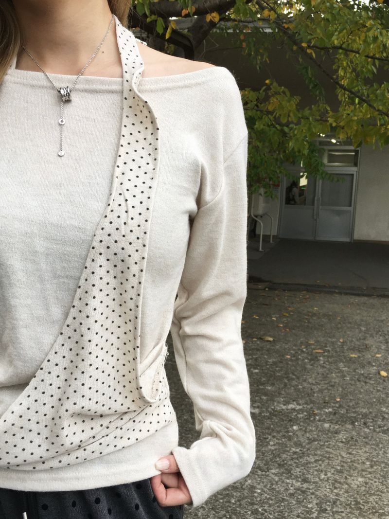 Kobe Dot Halter Neck Layered Tee (3c)