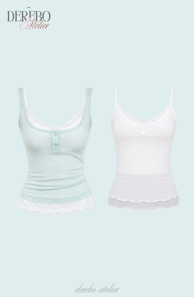 Candy Mint Double Layered Sleeveless (Two Piece) 