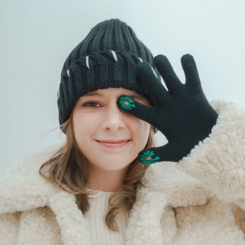 two hole touch finger touch gloves