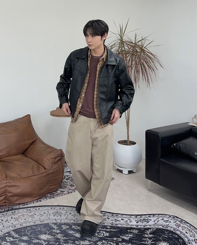 Mayden Crop Leather Jacket