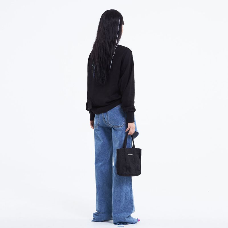 DENIM TOTE BAG MINI MI BLACK
