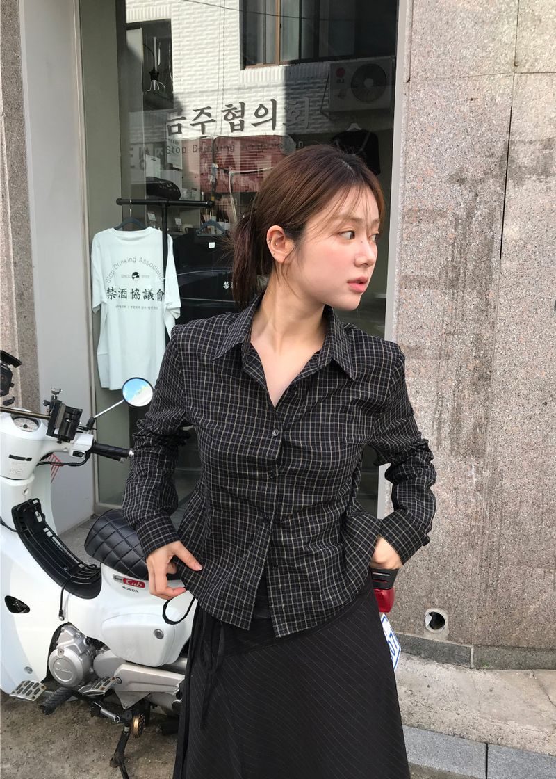  MINI CHECK CROP SHIRT