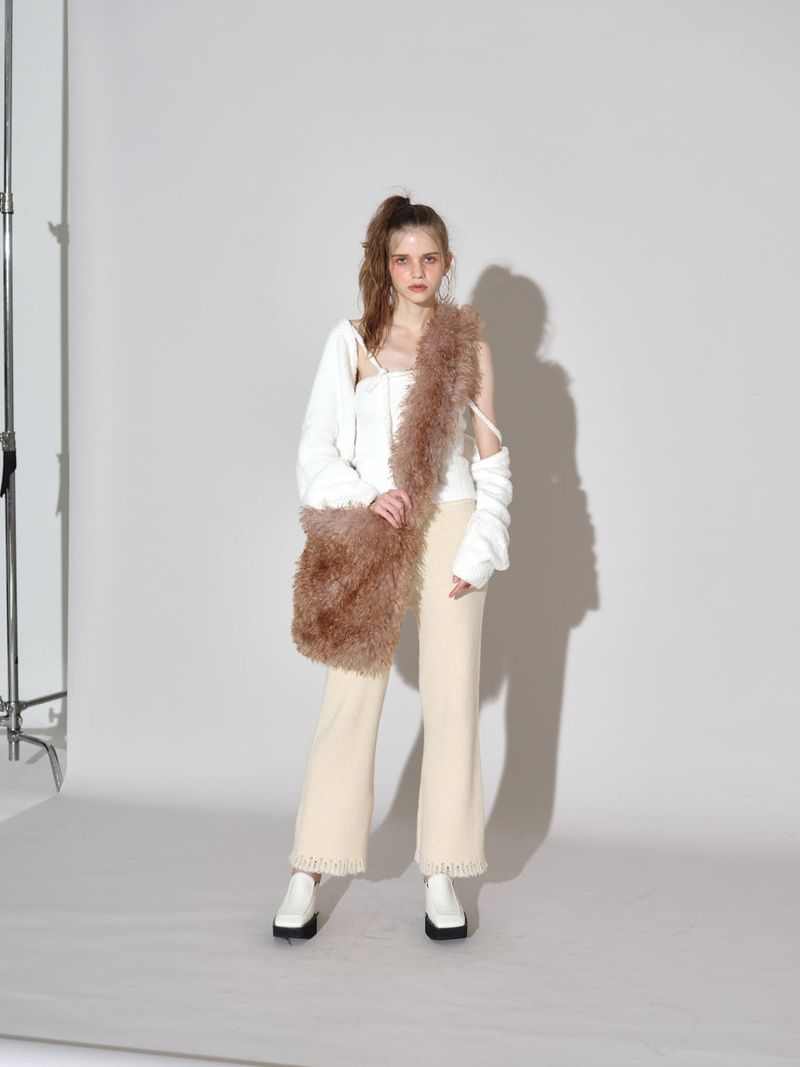 SQUARE TOE MULE-IVORY