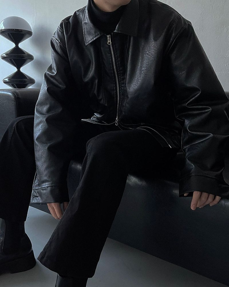 OW Vegan Leather Quilting Jacket (1 colors)