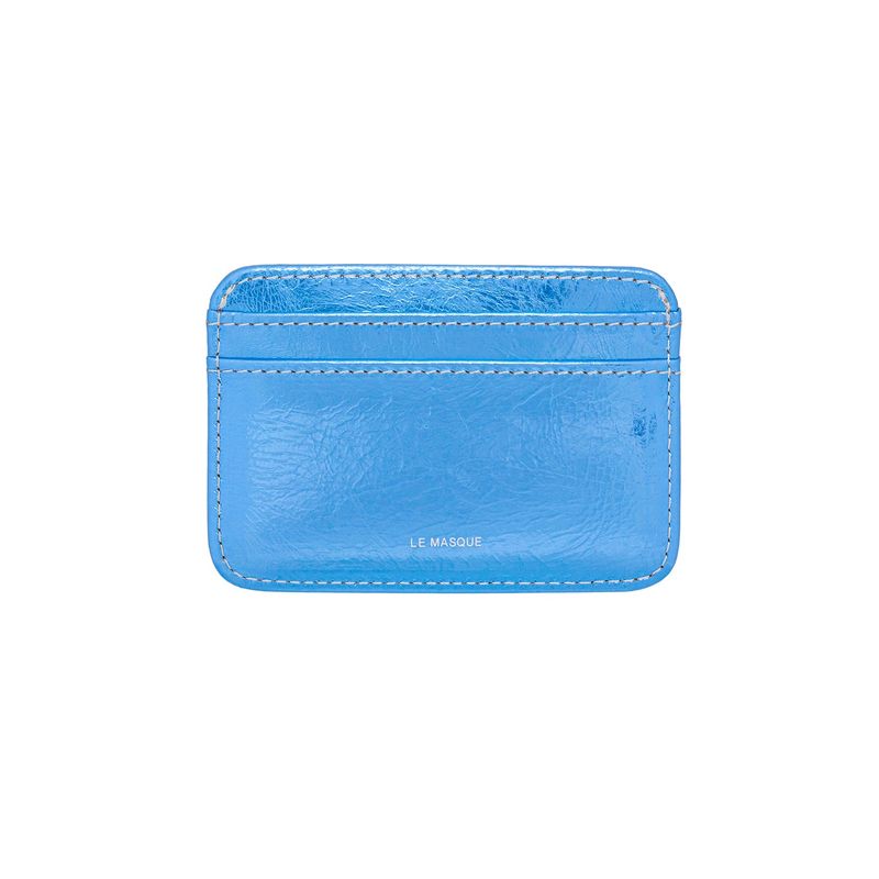 Daisy Slim Mini Transportation Card Wallet shine blue
