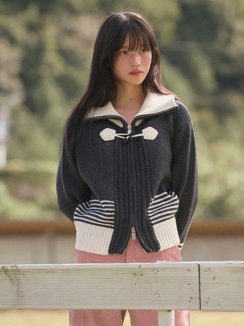 Toggle Button Wool Cardigan
