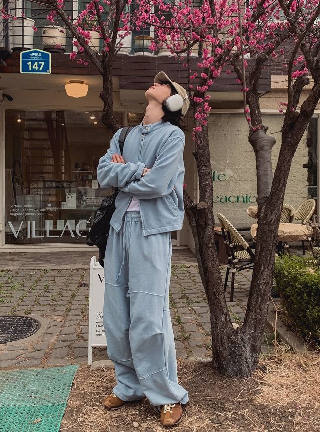 Beuel Pigment Snap Semi Crop Zip Up
